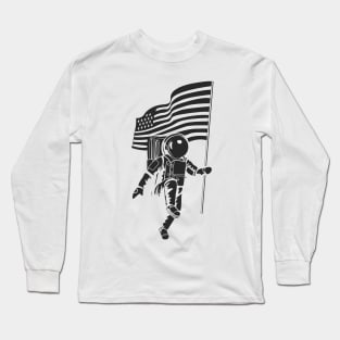 Moonwalk with flag Long Sleeve T-Shirt